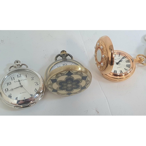 243 - Four small modern pocket watches including 2 hunter examples (4)