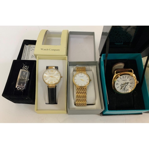 246 - Five, as new, boxed gents wrist watches together with another unboxed example (6)