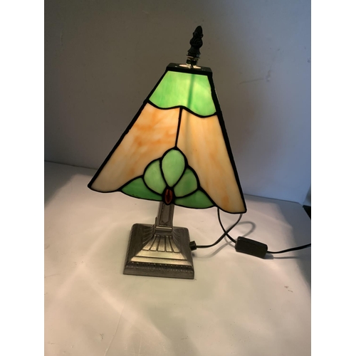 269 - Small table lamp with Tiffany style lamp shade