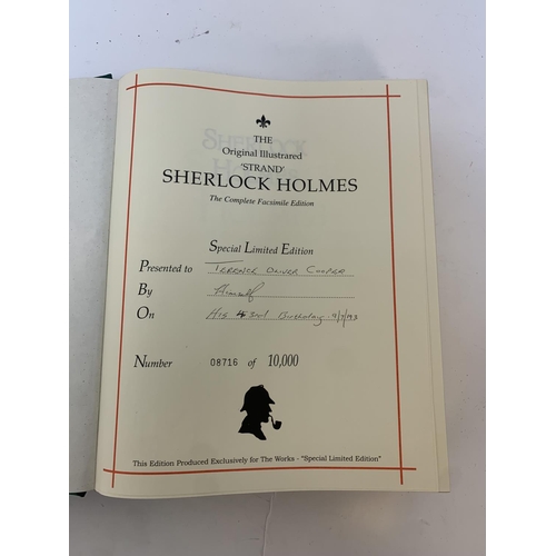 278 - The illustrated Sherlock Holmes, Sir Arthur Conan Doyle, limited edition with green tooled cover