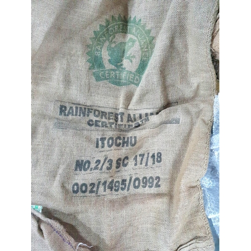 306 - Collection of South American hessian coffee sacks (Qty)