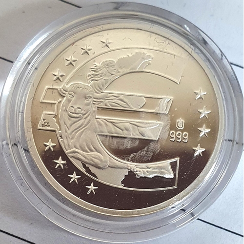 413 - Euro 999 silver proof coin, France 10 years