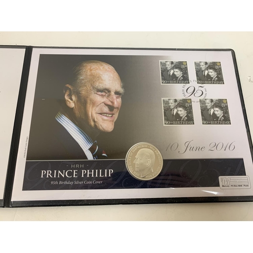 417 - Westminster Mint 95th anniversary of Prince Philip, Duke of Edinburgh with £5 silver proof coin and ... 