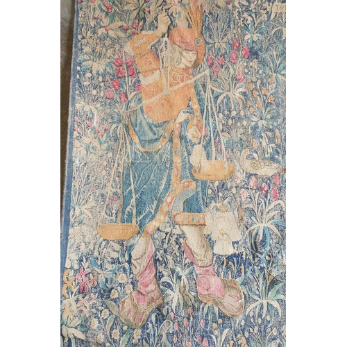 328 - Early/Mid 20thC machine tapestry wall hanging - The Alchemists,

174cm x 67cm