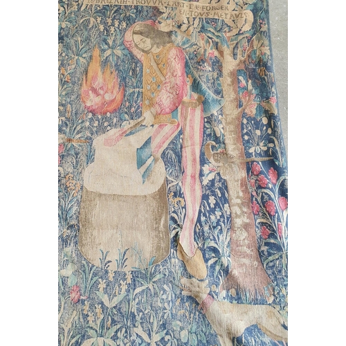 328 - Early/Mid 20thC machine tapestry wall hanging - The Alchemists,

174cm x 67cm