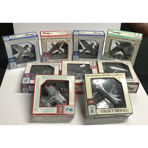 368 - Qty of boxed Diecast Metal Historical Airplanes