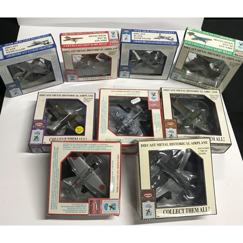 368 - Qty of boxed Diecast Metal Historical Airplanes