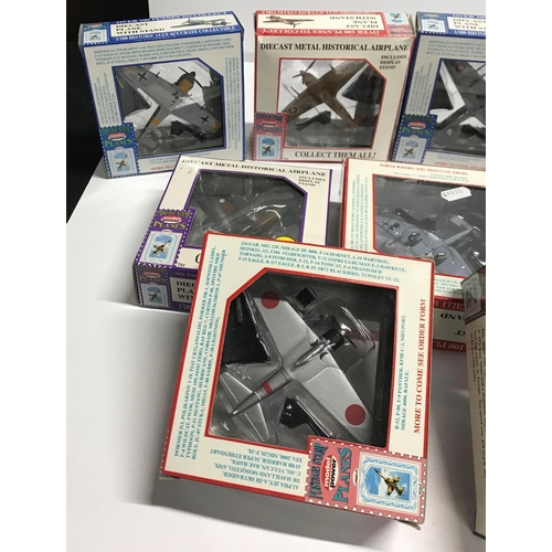 368 - Qty of boxed Diecast Metal Historical Airplanes