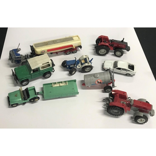 381 - Qty of Tractors and toy cars including Corgi etc