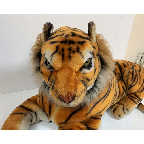 396 - Over-sized stuffed Tiger,

approx 80cm long