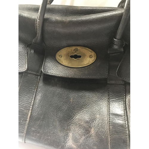 405 - Mulberry very early 1970s leather bag ex-BBC props department and reputedly used in the 2017 film Du... 