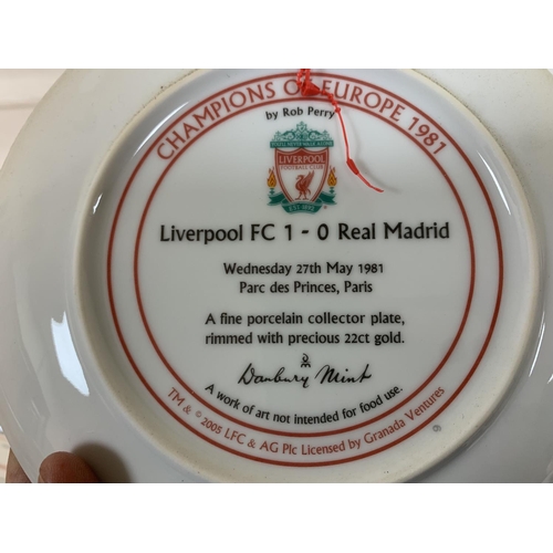 406 - Collection of Liverpool F.C. collectors plates with COAs