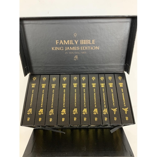 448 - Family bible, king James edition in 10 volumes