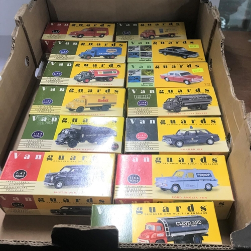 453 - Box of collectable Vanguard die-cast cars & vans, boxed, as new (13)