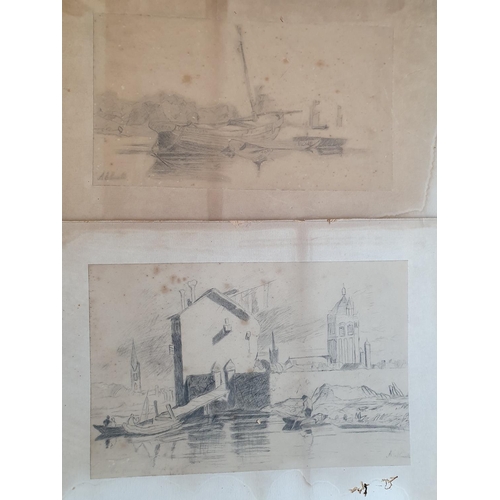 288 - Four Victorian drawings, some heightened with white, all unframed