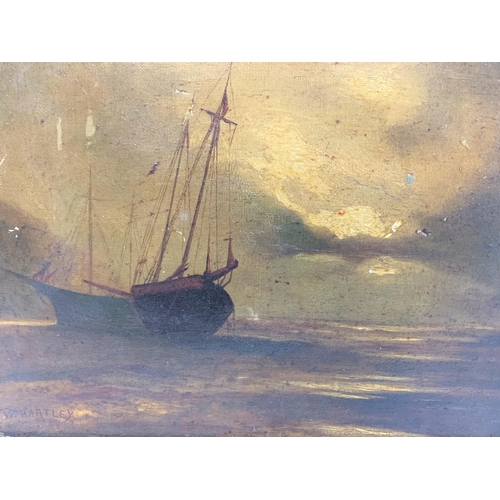 427 - W Hartley, late Victorian oil on board 