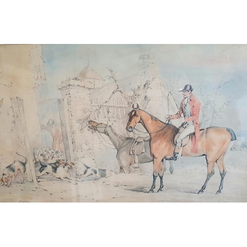 133 - Samuel ALKEN (1784-c.1825) set of 4 hunting scene watercolours in matching gilt frames (4),

Each wa... 