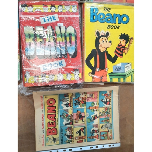 43 - The Beano annuals, all but one year 1949-1961 together with the 1973 annual and the 5th August 1950 ... 