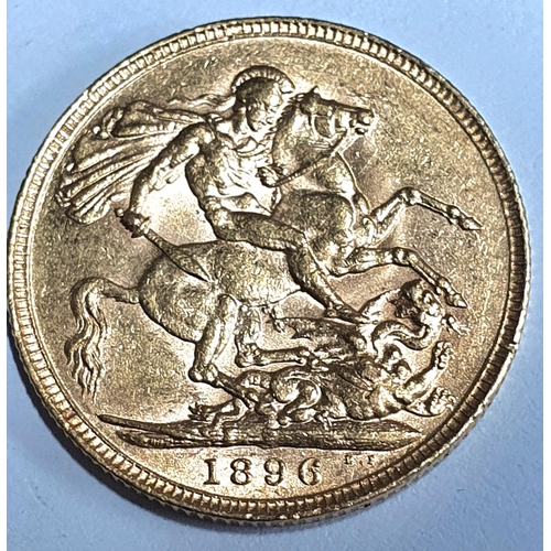 54 - Queen Victoria old head 1896 sovereign