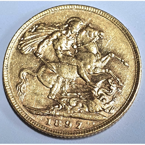 55 - Queen Victoria old head 1897 sovereign