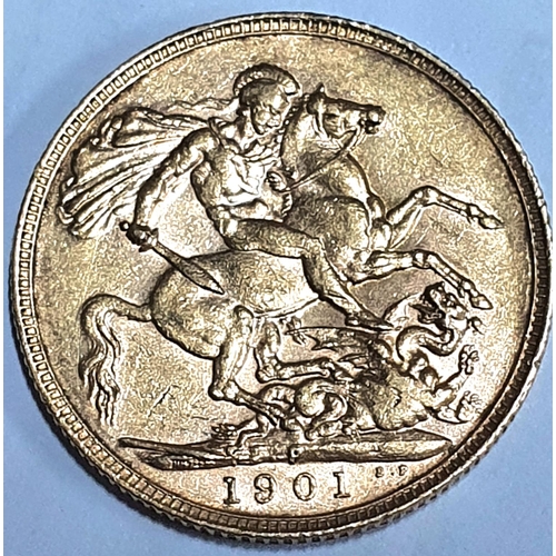 56 - Queen Victoria old head 1901 sovereign