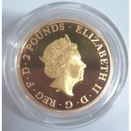 59 - 2020 Agatha Christie: 100 Years of Mystery Gold Proof £2 Coin by the Royal Mint, boxed and with pape... 