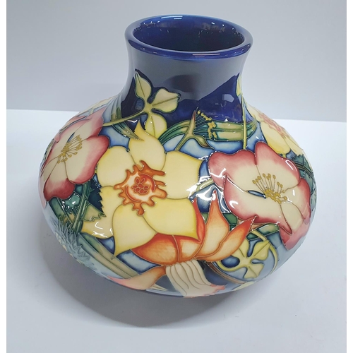 107 - Large Moorcroft squat vase, 2002 produced for Queen Elizabeth II Golden Jubilee,

With box

17cm tal... 