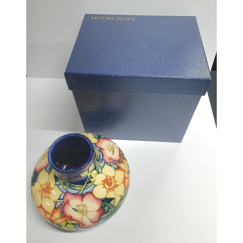 107 - Large Moorcroft squat vase, 2002 produced for Queen Elizabeth II Golden Jubilee,

With box

17cm tal... 