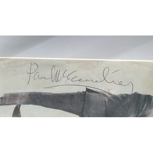 73 - Genuine Paul McCartney framed signature from the 1960s