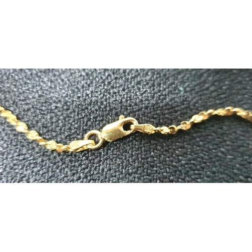 21 - 925 Italian silver gilt chain,

64cm long