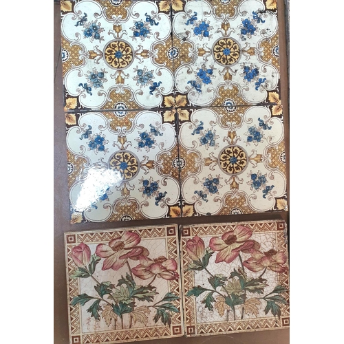 68 - 15 Victorian tiles, various patterns (15)