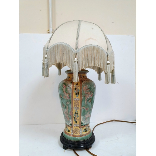 73 - Chinese style vintage electric lamp