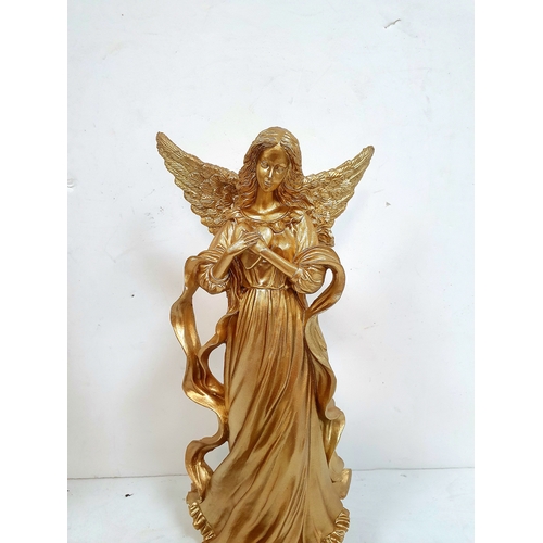 76 - Pair of angel styled figures coloured in gold (2)

Both approx 30cm tall