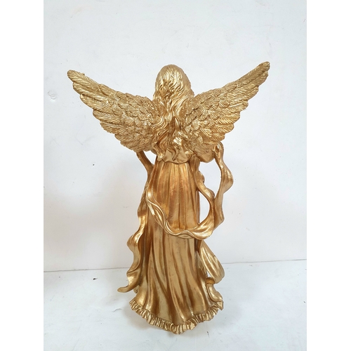 76 - Pair of angel styled figures coloured in gold (2)

Both approx 30cm tall