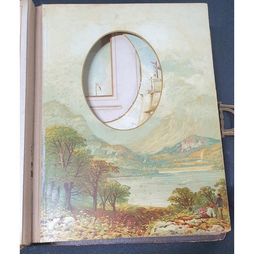 103 - Fine quality, empty leather bound photograph album, inscribed 