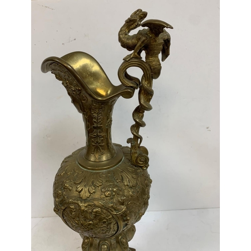 106 - Stunningly cast, ornate brass urn, possibly French