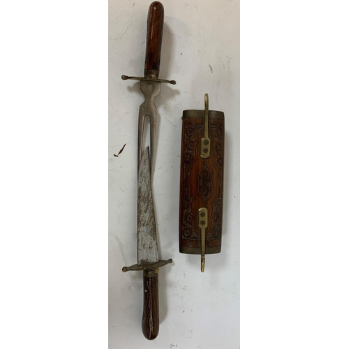 110 - Antique carving set