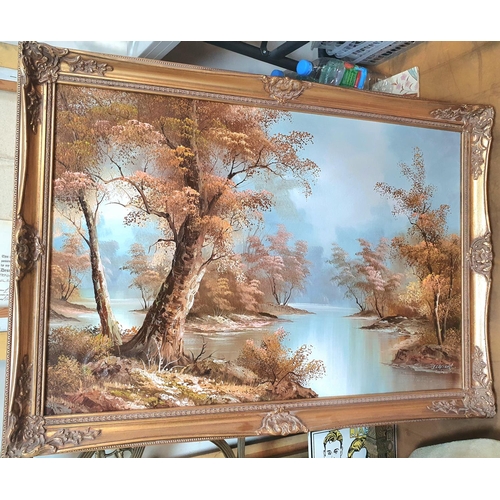 82 - I Cafieri, Large Oil on Canvas Winter Woodland Scene, Gilt Frame

The Oil Measures 61x92cm