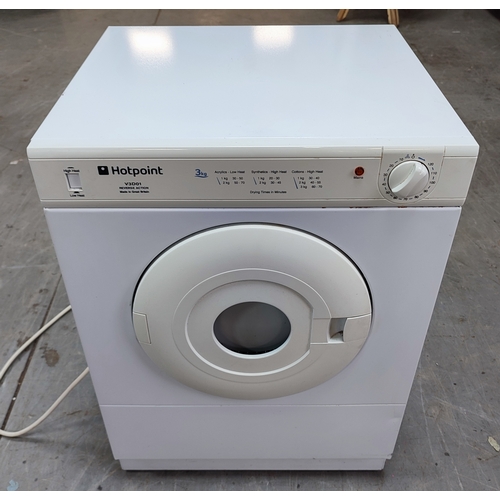 513 - Hotpoint, V3D01, reverse action, 3kg small dryer