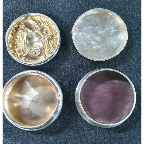 24 - Two silver, lidded cream pots (2),

34 grams gross