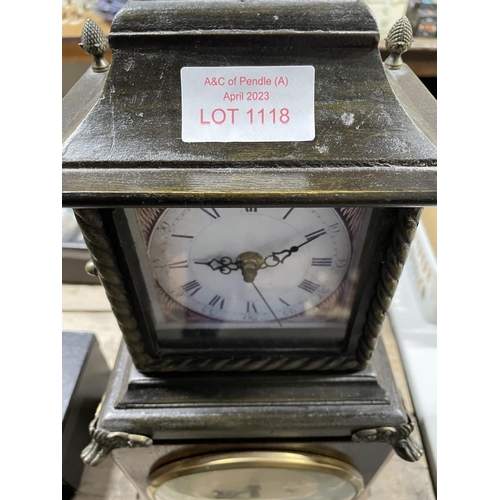 1118 - Two old mantle piece clocks, including a smiths example (2)