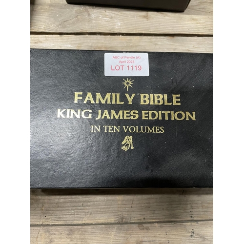 1119 - 10 volumes of king James edition family bibles