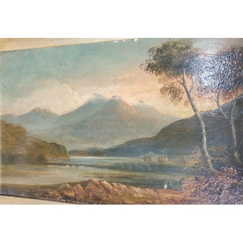 258 - Unsigned, mid 19thC oil on wood panel 