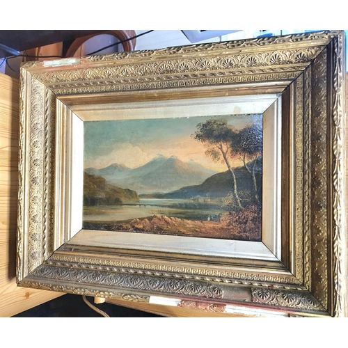 258 - Unsigned, mid 19thC oil on wood panel 