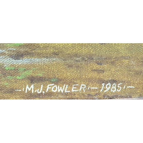 262 - M J Fowler 1985 oil on canvas 