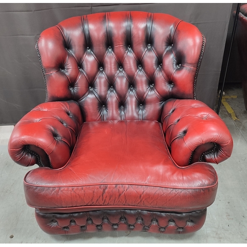 629 - Chesterfield, Oxblood armchair