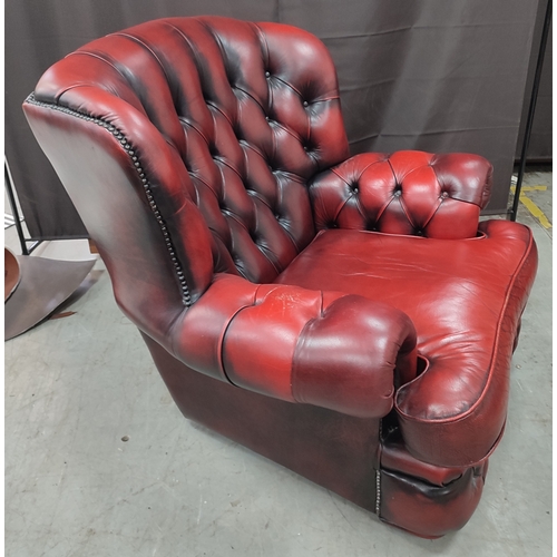 631 - Chesterfield, Oxblood armchair