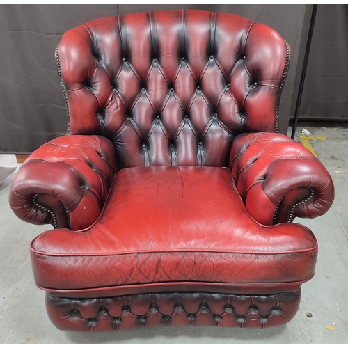 631 - Chesterfield, Oxblood armchair