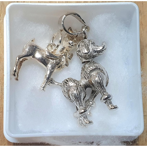 58 - Six silver charms, all as new and some in presentation boxes (6)