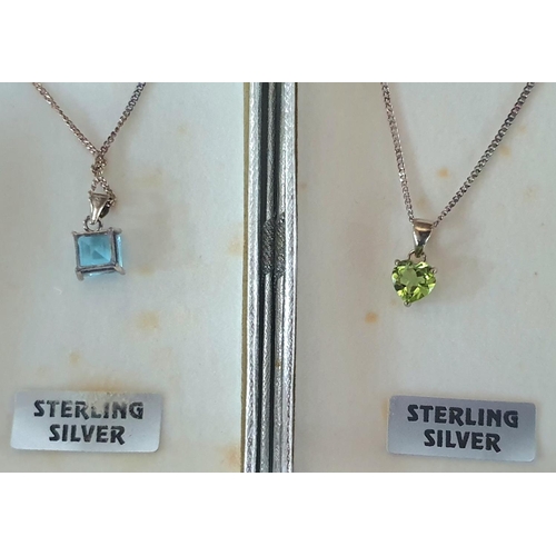 61 - Six silver necklaces and pendants, all as new and in their presentation boxes (6)